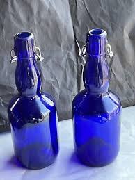 Cobalt Blue Glass Beer Bottles Swing