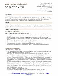 Lead Medical Assistant Resume Samples Qwikresume