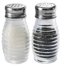 beehive glass salt and pepper shakers