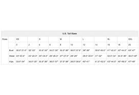 U S Womens Apparel Size Charts