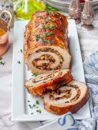 apple bacon stuffed pork loin video