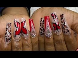 erfly cheetah print nail art