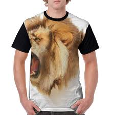 Amazon Com Mans T Shirts Roaring Wild Lion Head Safari
