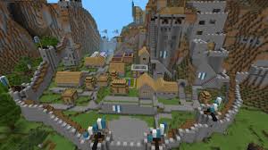 Image result for Minecraft castle and town