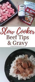 slow cooker beef tips gravy simple