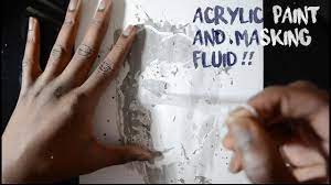 use masking fluid on arcylic paint