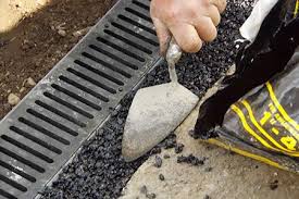 install a channel drain yard drainage