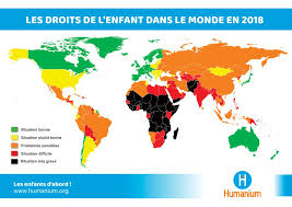Carte Du Respect Des Droits De Lenfant Dans Le Monde Humanium