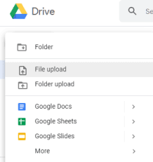 files to google drive