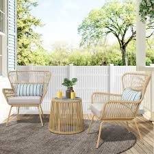 Row Outdoor Patio Seating Set 2 Chairs