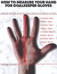 Measuring the length from tip of the middle finger to the end of the palm will help estima. Soccer Goalie Glove Sizing Chart Keeperstop