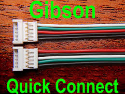 The wiring code refers to the four colored wires and one bare wire that most humbuckers have. 2 Gibson Quick Connect For Regular Pot Harness Non Pcb Connector Pickup Plug Ebay