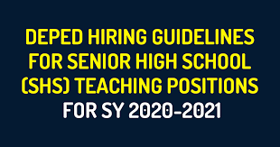 deped hiring guidelines for senior high