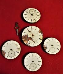 5 Antique Partial Pocket Watch Works