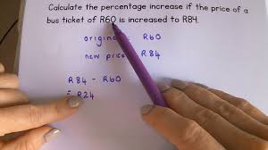 maths grade 7 calculating percene