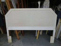 Faux Bamboo Queen Size Headboard White