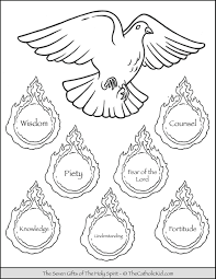 seven gifts of the holy spirit coloring