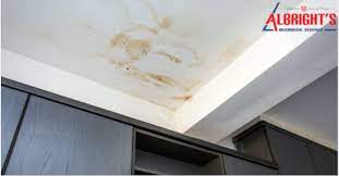 water starts leaking through your ceiling