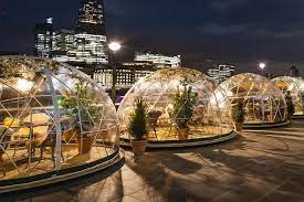 enjoy the warmth in a garden dome igloo