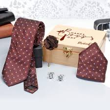 necktie set in personalized gift box