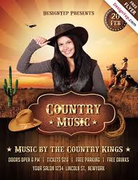 Download Country Music Night Free Psd Flyer Template