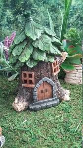 Fairy Garden Tree Stump House Resin