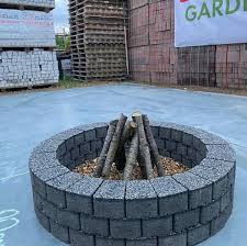 80 cm garden heater granite bricks log