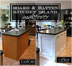 board & batten kitchen island makeover