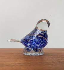Vintage Glass Bird Sculptures Set Of 2
