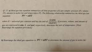 Ideal Gas Law Equation Summarizes All