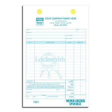 Locksmith Register Forms Invoices Receipts Work Orders Designsnprint