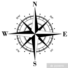Sticker Compass Rose Pixers Uk
