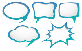 Speech Bubble Templates In Blue Vector Free Download