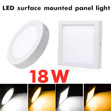 Led ceiling lights panel down light round square kitchen bathroom room wall lamp. 18w Surface Mounted Panel Light Square Round 3cm Ultra Thin Led Ceiling Light Led Panel Lamp Modern Spotlight Home Shopee Singapore
