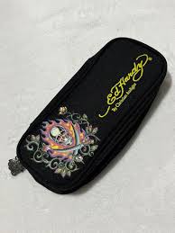 auth ed hardy makeup pouch pencil bag
