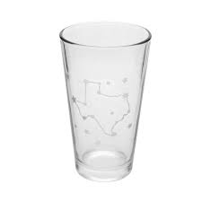 Texas Stars Constellation Etched Pint