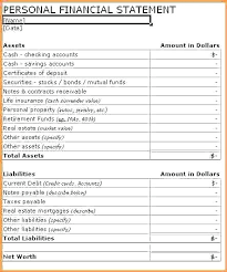Mortgage Statement Template Excel Net Worth Statement Excel Template