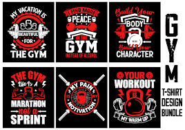 gym t shirt design bundle gym