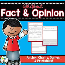 Fact And Opinion Anchor Charts And Printables