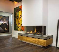 Dancing Flame Gas Fireplace 3 Sided