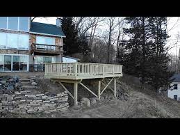 Free Standing Deck On A Slope