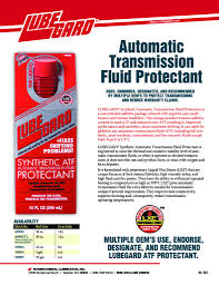 Automatic Transmission Fluid Protectant Lubegard