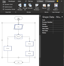 displaying visio number shapes data clearly