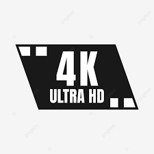 4k ultra hd with parallelogram shape in