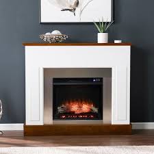 Helsa 50 In Electric Fireplace In White