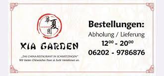 Heidelberg castle and aqwa walldorf are also within 9 mi (15 km). Xia Garden Home Schwetzingen Germany Menu Prices Restaurant Reviews Facebook