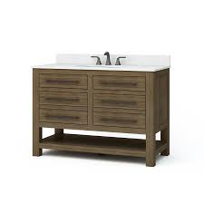 Bathroom vanity installation costs vary considerably by. Allen Roth Kennilton 48 In Gray Oak Undermount Single Sink Bathroom Vanity With White Carrera Engineered Stone Top Lowes Com In 2021 Single Sink Bathroom Vanity Bathroom Sink Vanity Bathroom Vanity Tops