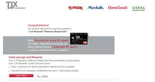 Tjx rewards ® platinum mastercard: Tjx Rewards Upgrade To Mastercard Myfico Forums 4323878