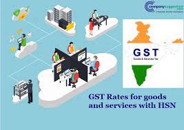 gst rates for goods and services with