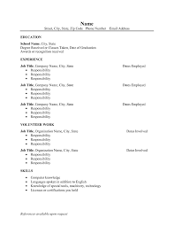 45 New Free Printable Fill In The Blank Resume Templates Io E90591